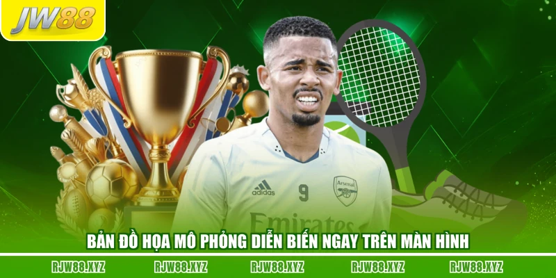 Bản đồ họa mô phỏng diễn biến ngay trên màn hình