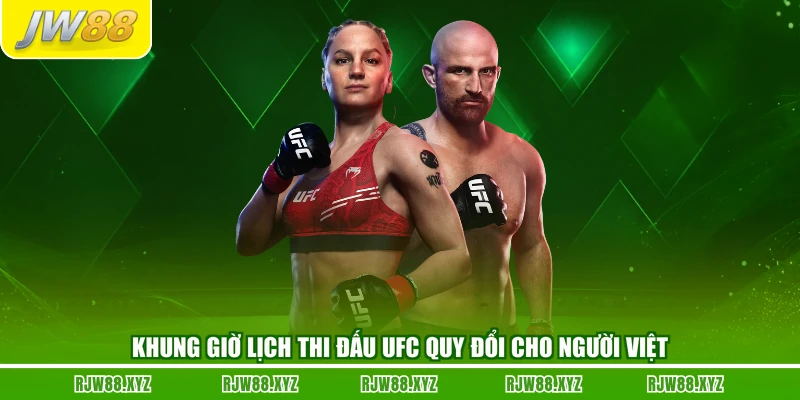 Khung giờ lịch thi đấu UFC quy đổi cho người Việt